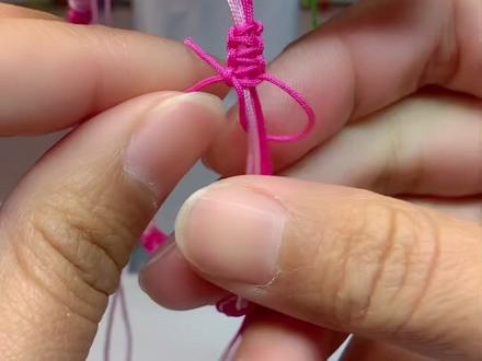 玫瑰花手绳教程分享#手工编织 #零基础学编绳 #手工爱好者 #玫瑰花手绳教程 #72号玉线