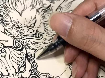 平天大圣~西方大力牛魔王。#西游记#绘画#手绘