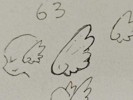 简单翅膀画法✧有步骤 #手绘过程 #零基础学画画 #每日一画