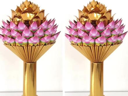 莲花台 莲花灯 手捧莲花#折纸教程 #愿所求皆所愿 #莲花灯 #手工制作 #莲花折叠教程