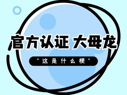 不得不说,出厂商认证的大母龙yyds#大母龙