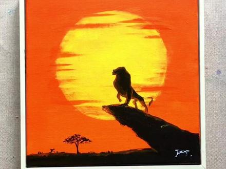 伴随着这首歌,小辛巴长大了〜我们也变老了~#狮子王 #画画 @抖音小助手