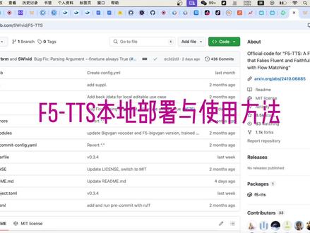 F5-TTS本地部署与使用方法