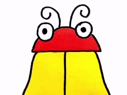 飞蛾简笔画,小时候不怕这些昆虫,长大了反而害怕了#飞蛾 #简笔画