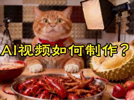 猫咪吃播AI短视频的制作教程,制作起来挺简单的,一学就会。需要提示词,评论区留言。#AI #AI视频 #猫咪吃播 #小云雀