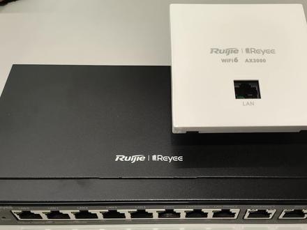 无线AC+AP(WIFI6面板)实测 电信1000Mb宽带 锐捷EG210GPE EAP162E