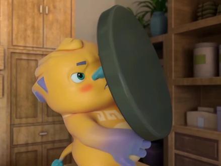 #灵活的胖子 大桔 (屋脊兽狮子)#我在抖音看动画 #动画剪辑