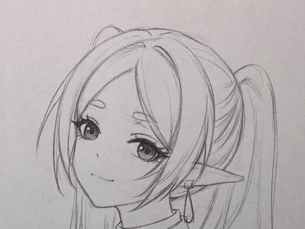 不同角度的头型画法 #画画教程 #零基础学画画 #动漫人物绘画 #芙莉莲