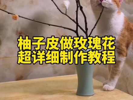 剥下来的柚子皮不要扔,做一束花吧 #手工 #手工DIY