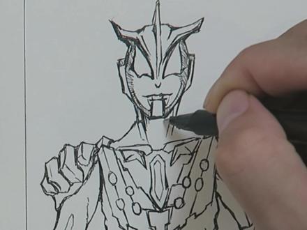 左手VS右手画捷德奥特曼,你喜欢哪个?