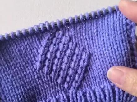 菱形棒针花型编织#手工毛线编织 #爱生活爱编织 #我们一起织毛衣