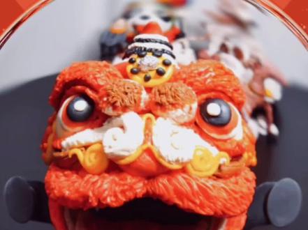 动手做一个舞狮头吧 #手工diy #超轻黏土#粘土手工