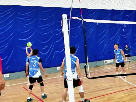 气排球防守接球#排球 #体育运动