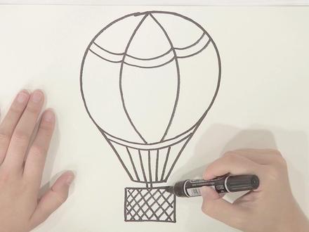 简笔画画热气球#少儿美术 #零基础学画画 #画画 #简笔画教程 #儿童画
