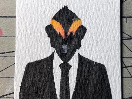 在美纹纸上画实体档案EX15:贝利亚 #奥特曼 #怪物 #手工diy #跟着抖音学画画 #美纹纸雕刻