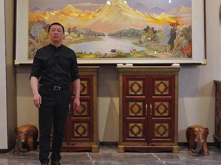 加大号的铜雕《金山聚宝盆》#沙发背景画 #装饰画 #铜雕画 #家居软装 #全屋配画