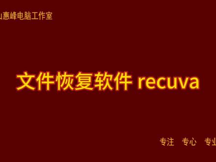 文件恢复软件 recuva