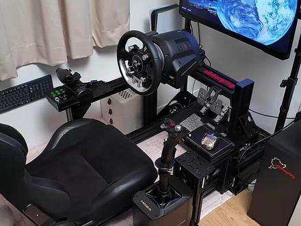 DIY赛车+飞行模拟二合一模拟器支架 主玩GT7和微软模拟飞行2024,赛车外设图马思特TGT2+TLCM踏板,飞行外设魔爪AB9力反馈摇杆+MTQ油门台。#图马思特 #魔爪 #赛车游戏 #模拟飞行 #游戏