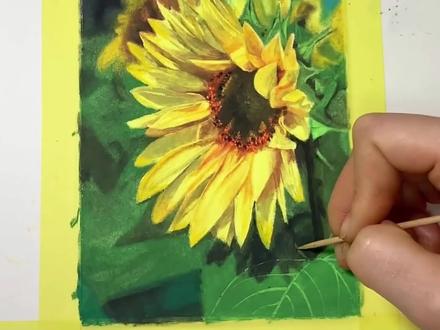 看到这幅画想起起菊次郎的夏天#油画棒 #菊次郎的夏天