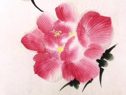 今天画#芙蓉花,何老师要求孩子们回家看视频复习巩固