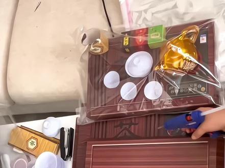 又一个半成品茶台来了。手工视频教程已奉上。非常洋气新颖的款。#中元节 #手工折纸 #清明节 #上坟祭祖 #纸扎