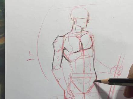 8头半的漫画男性人体结构!简单不?#人体结构