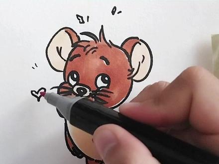 还记得诡计多端的杰瑞么~~#猫和老鼠 #一起学画画 #简笔画 #抖音小助手