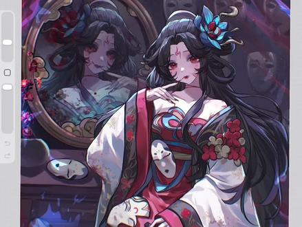 我绘制的芸娘你最感兴趣的是哪个步骤呀? #我们都是发财的小羊#元梦探灵包灵的 #procreate绘画 #板绘过程 #板绘