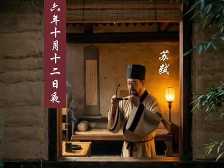 苏轼:哈哈!怀民亦未寝! #怀民亦未寝 #苏轼 #张怀民