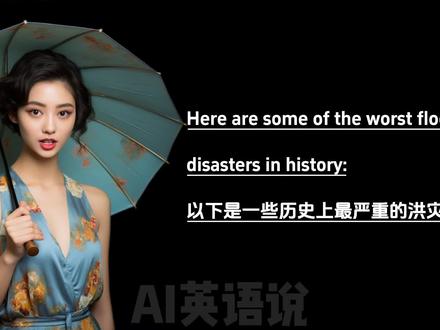史上最严重的洪水灾害有哪些?当遇到洪灾时,我们应该如何自救? What are some of the worst flood disasters in history? How should we help ourselves when it comes to flooding? #流利说英语 #英语没那么难 #趣味英语 #AI英语说 #英语听力