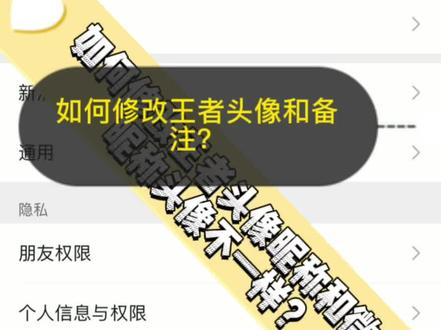 #王者荣耀 如何修改王者头像和昵称?让微信头像和王者头像不一样?简易教程来啦!#王者 #抖加热门 #抖音小助手