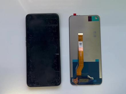 realmeQ3S换无框屏幕教程 真我q3s 拆机拆后盖安装屏幕 手机维修