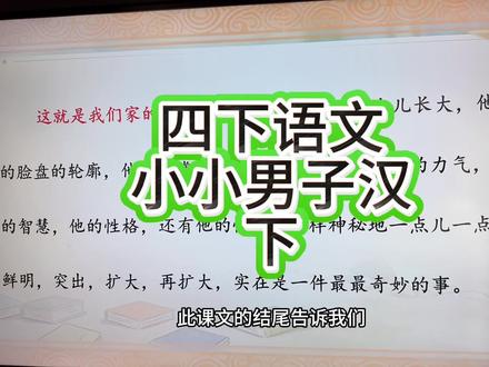 小小男子汉下#四年级语文