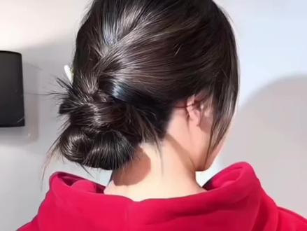 过年穿卫衣厚外套就扎低丸子头慵懒气质又百搭#编发教程 #扎发教程 #手残党也能学会的发型 #美出高级感