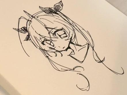 蟑螂须我笑纳了,双马尾我也笑纳了#手绘#绘画过程#古早味