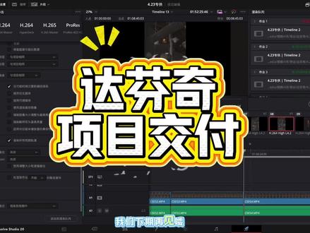 达芬奇项目交付|剪完视频最后一步,别搞砸了 ##达芬奇 #项目交付 #剪辑流程 #自学剪辑
#达芬奇教程