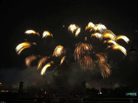西游烟花秀最喜欢的是这一片段,太震撼了#淮安西游乐园 #烟花秀