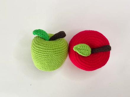 苹果 叶片和梗大部分钩织 喜欢的一起勾起来 #钩针教程 #钩织教程 #毛线 #毛线钩织 #编织 #毛线编织 #钩针编织 #钩针