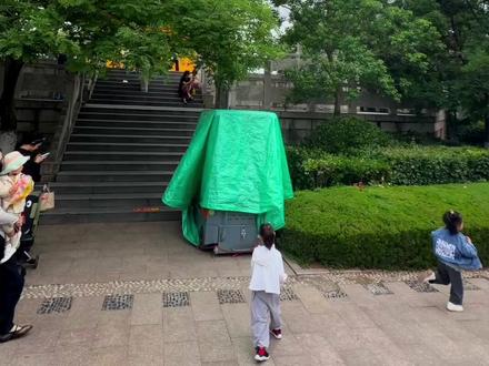 凤鸣公园的猴子下岗了 迎来了新的小动物浣熊#小城丰县 #丰县