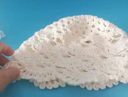 扇形花帽子教程1#钩针帽子 #我的手工作品