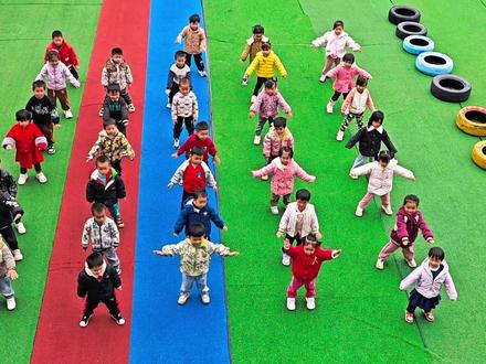 #清水口镇乐士佳幼儿园 课间操 放松时刻✌️