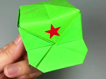 红军帽#折纸 #手工 #手工diy #亲子手工