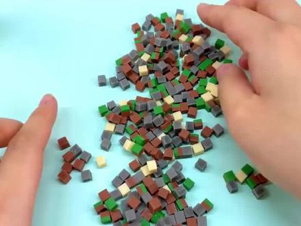 高度还原我的世界模型,超高难度的手工粘土 #积木 #手工diy #乐高 #益智玩具 #我的世界