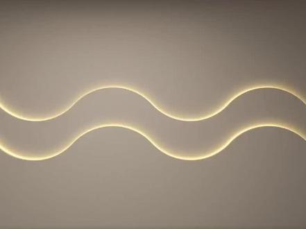 一分钟教会你如何做叠浪发光背景墙#酷家乐教学