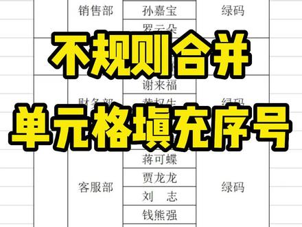 不规则合并单元格如何快速填充序号呢?初入职场的你们一定学会这个技巧,太香了!#wps表格教学 #办公技巧大全