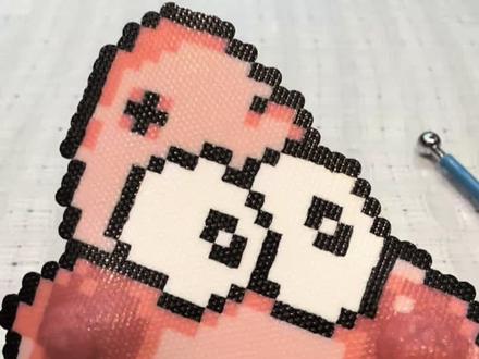 火机版立体拼豆#拼豆#派大星拼豆#立体拼豆