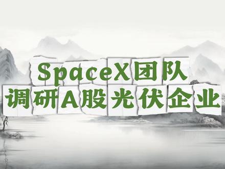 SpaceX团队调研A股光伏企业 #金融 #财经 #股民