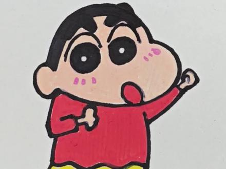 蜡笔小新来喽!#画画 #一学就会的简笔画 #手绘