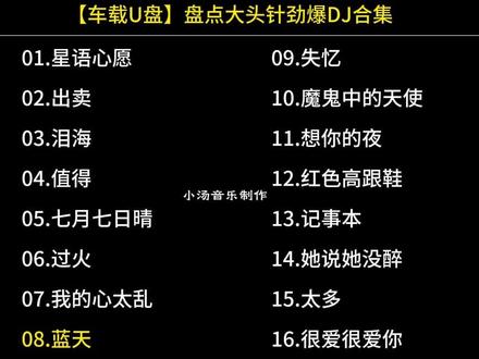 【车载U盘】盘点大头针超好听的劲爆DJ合集#车载U盘#劲爆dj#大头针#热门音乐#戴耳机效果更佳
