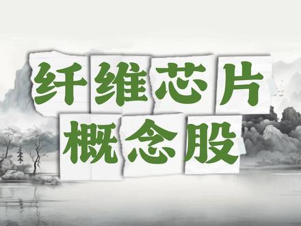 纤维芯片核心概念股 #金融 #财经 #股民